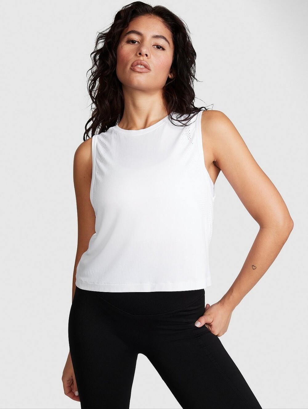 PINK 🛍Buy2Get1 FREE🛍Victoria Secret Seamless Drapey Muscle Tank - white